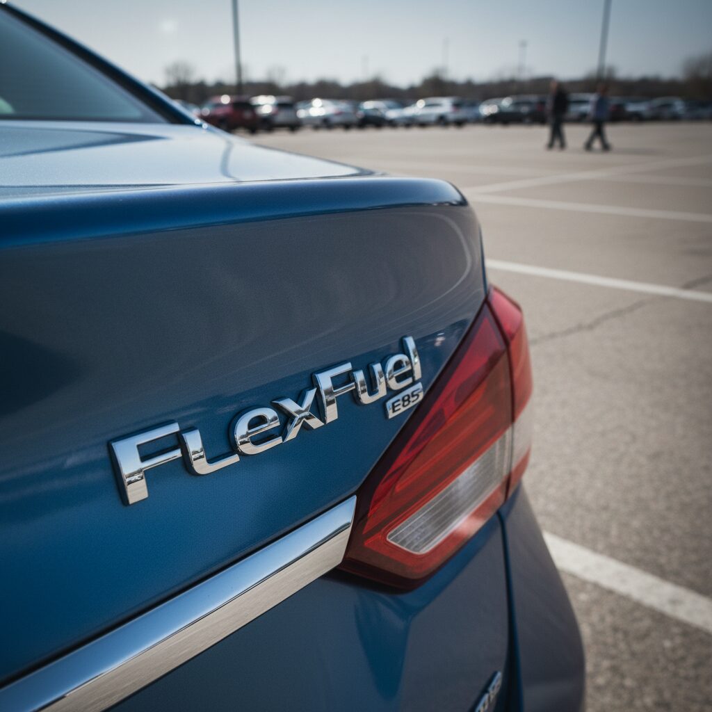 Badge flexfuel vehicule e85