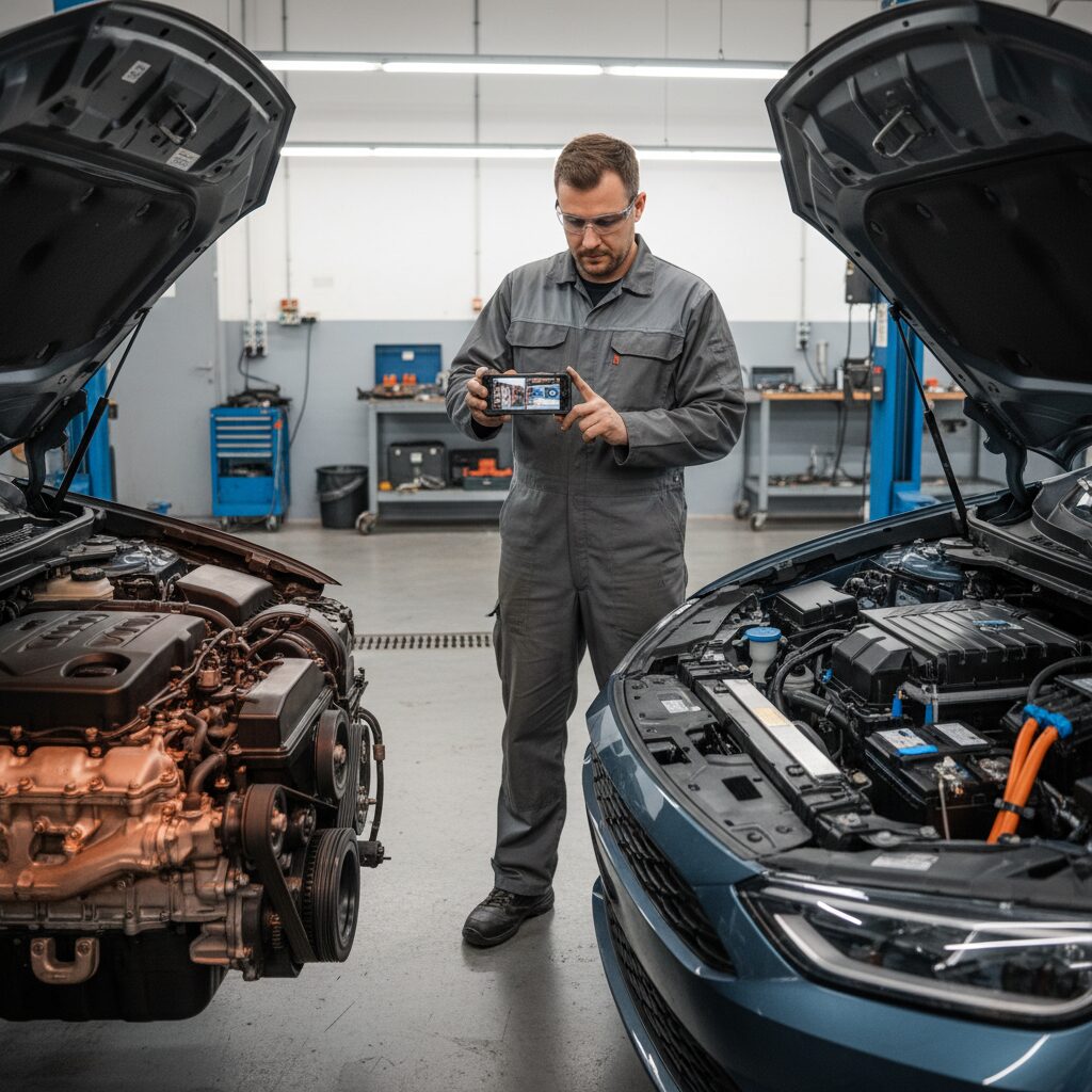 Comparaison moteur thermique electrique