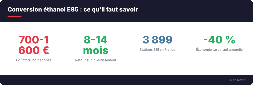 Conversion ethanol chiffres 2026