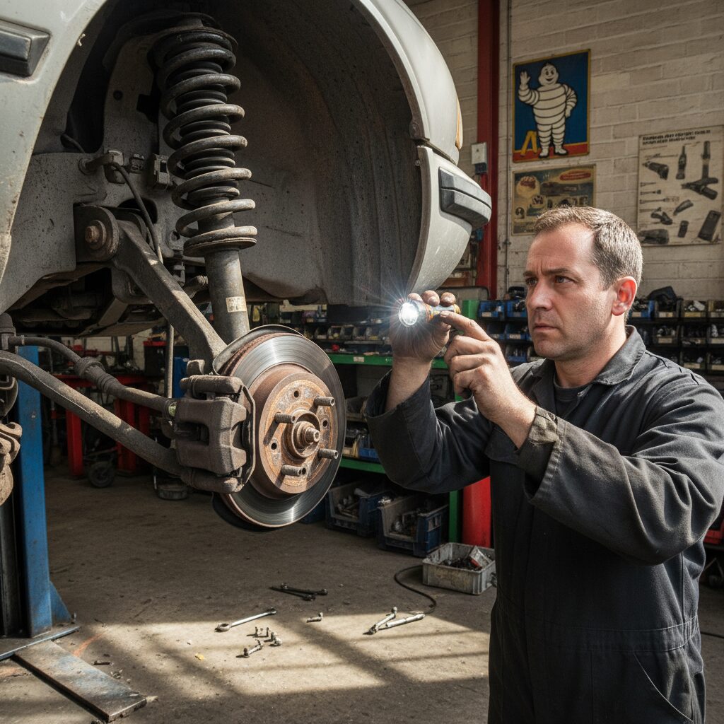 Vérification des composants critiques sur un véhicule à 200 000 km