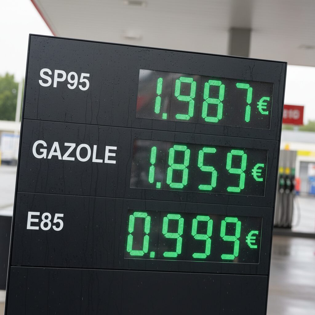 Prix pompe essence diesel e85