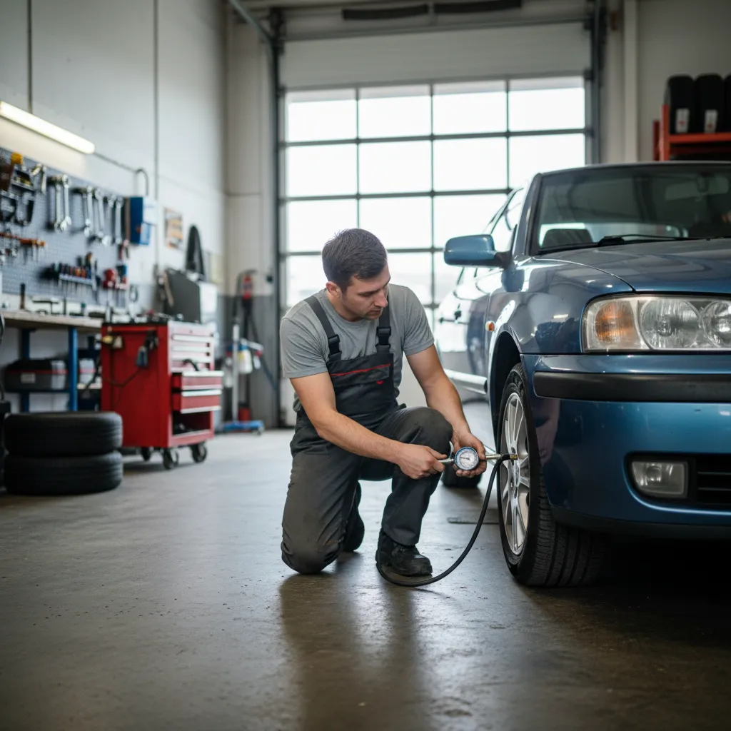 Vérifier la pression des pneus avant un long trajet en covoiturage est un réflexe de sécurité essentiel