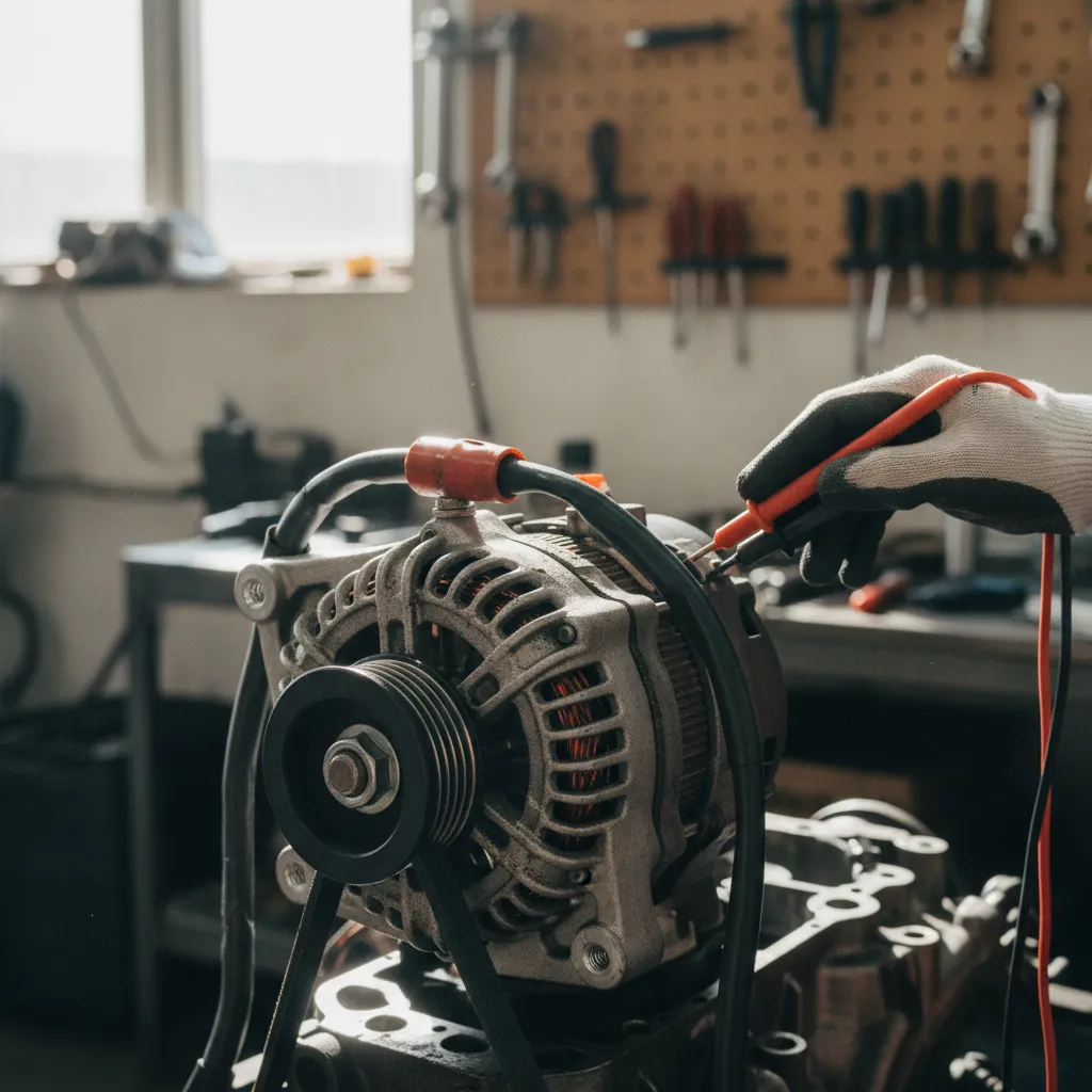 Test de l'alternateur au multimètre pour vérifier la tension de charge