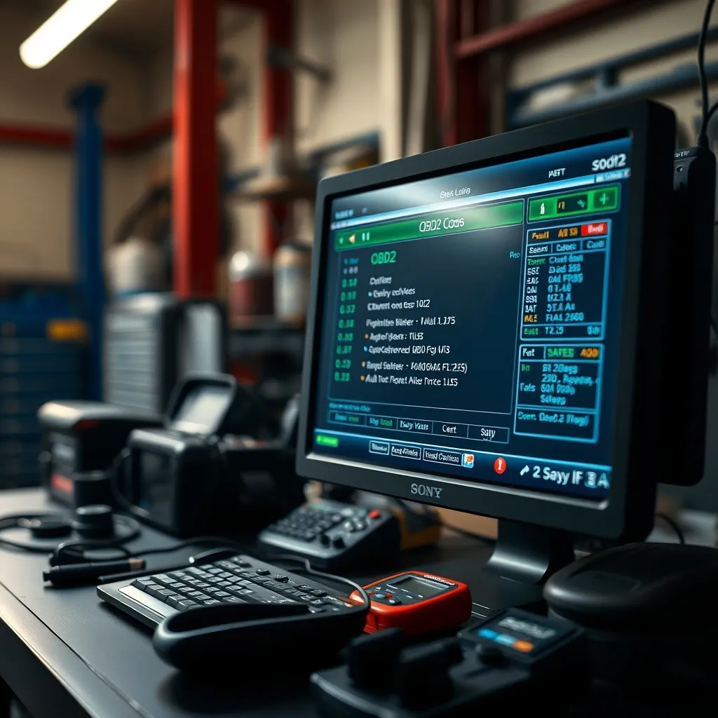 Écran de logiciel diagnostic OBD2 affichant les codes défaut et données en direct
