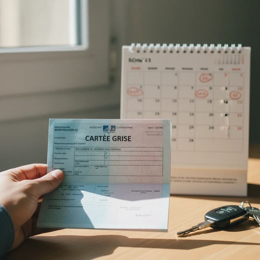 La date de première mise en circulation sur la carte grise détermine le calendrier du contrôle technique