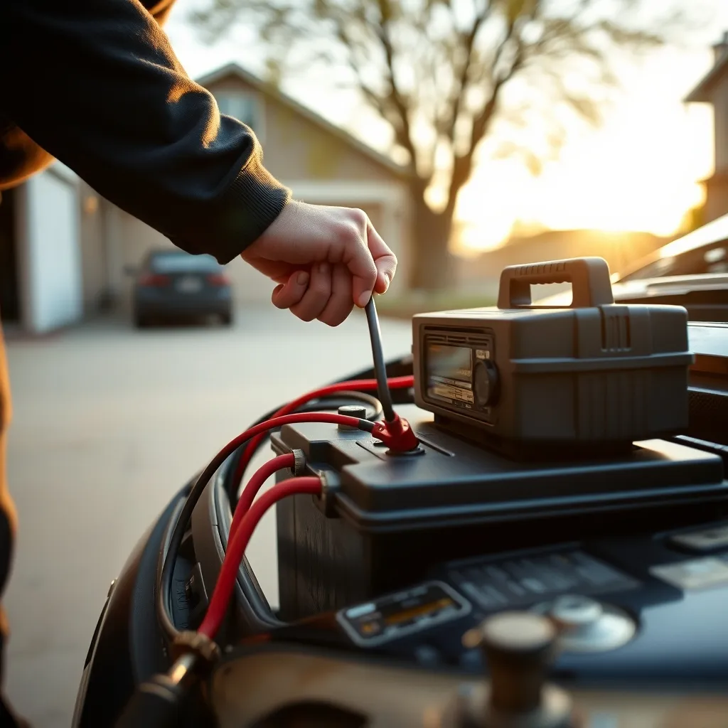 Utilisation d'un booster portable pour relancer une batterie à plat à domicile