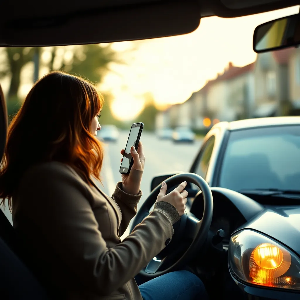 Appel à un service d'assistance routière depuis le bord de la route