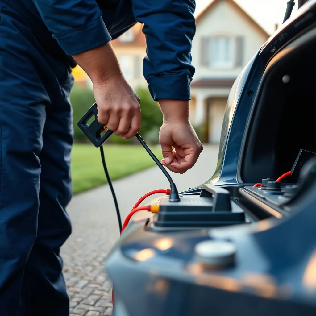 Dépannage de batterie à domicile avec un booster portable