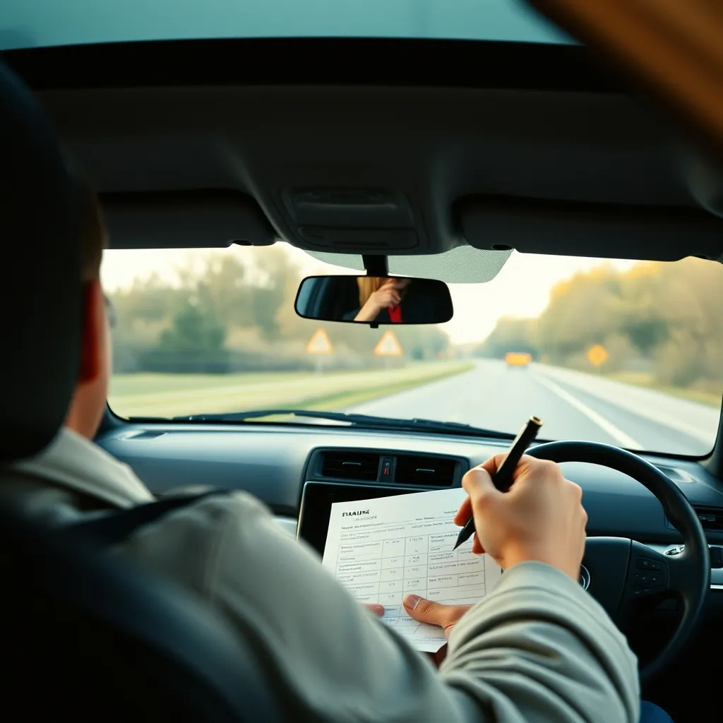 L'inspecteur remplit une grille d'évaluation standardisée pendant l'examen