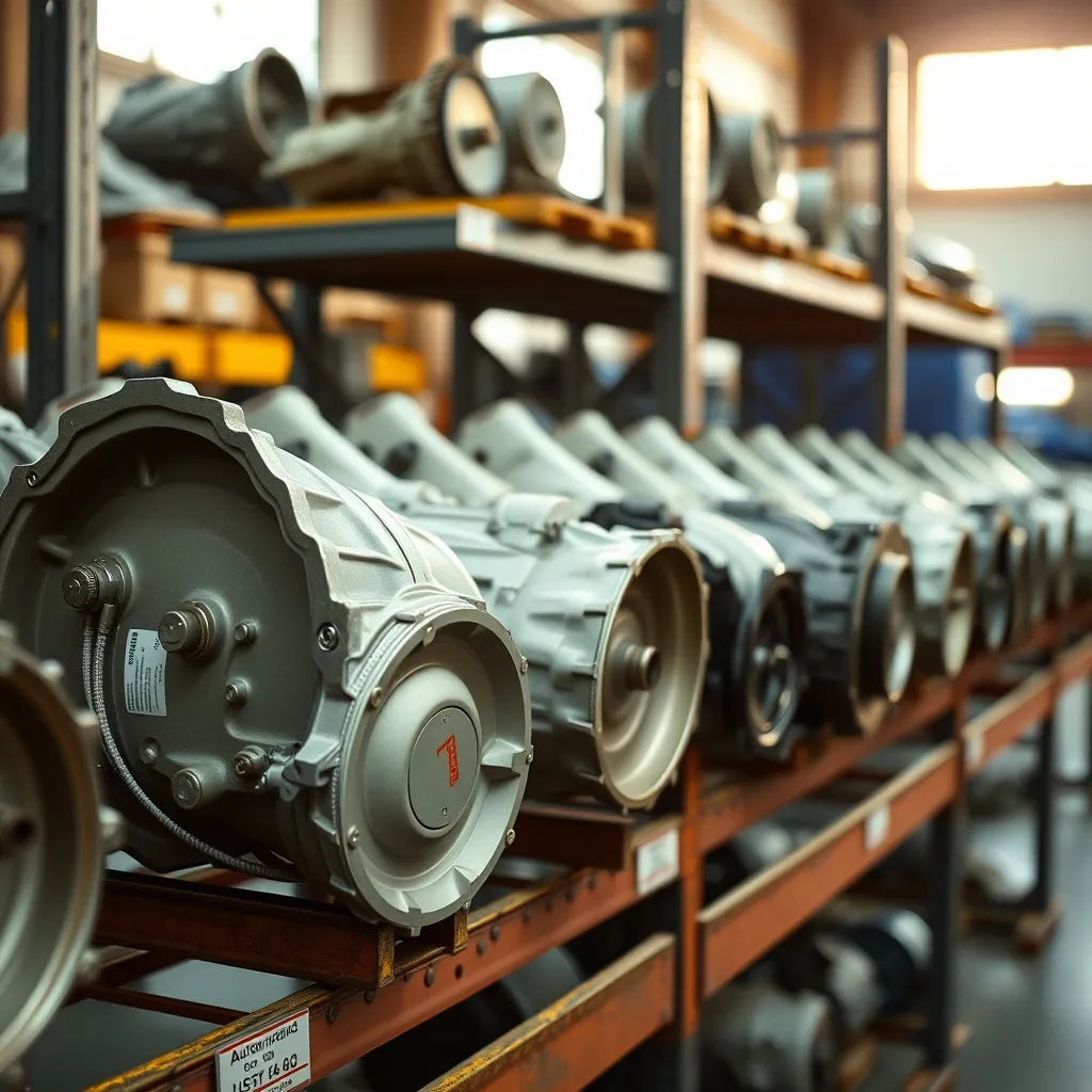 Stock de boîtes automatiques reconditionnées en échange standard chez un spécialiste