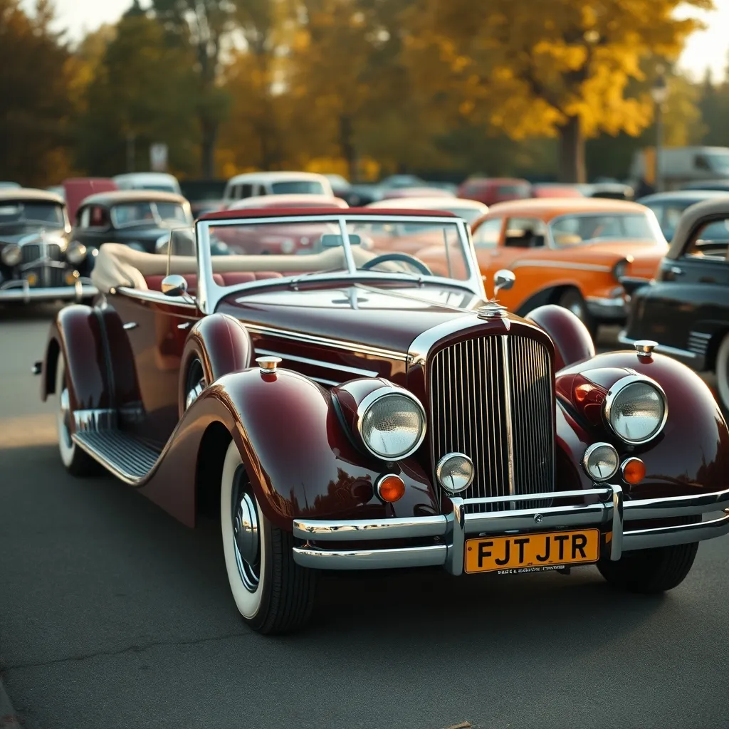 Une Excalibur Phaeton exposée lors d'un rassemblement de voitures de collection